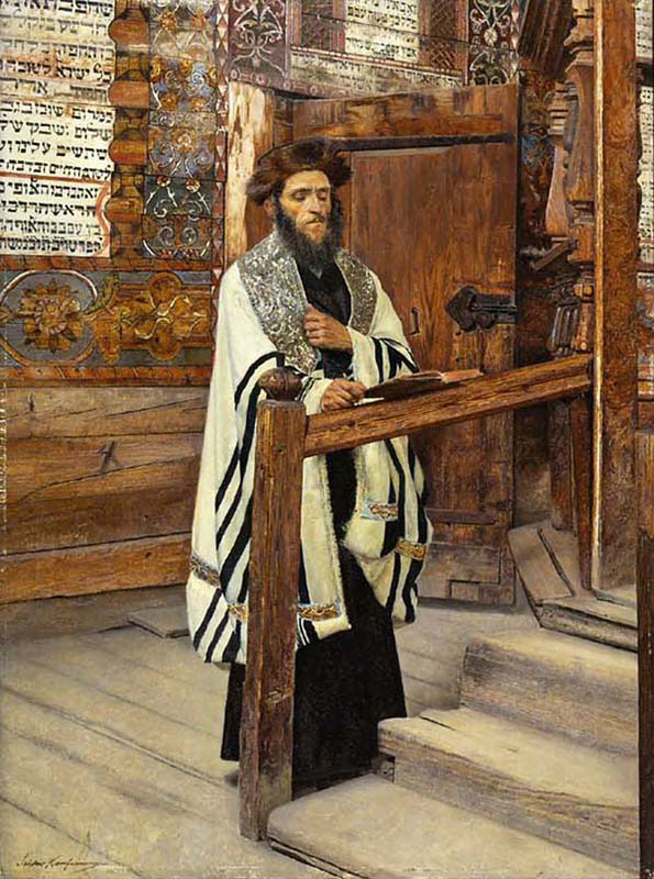Reading Rabbi in the Vorhofe of the Temple